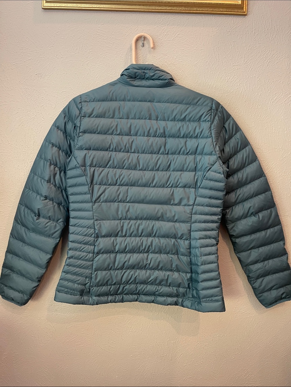 Patagonia Teal Lightweight Quilted Puffer Jacket with Peach Zippers. Women’s M. - Picture 8 of 8